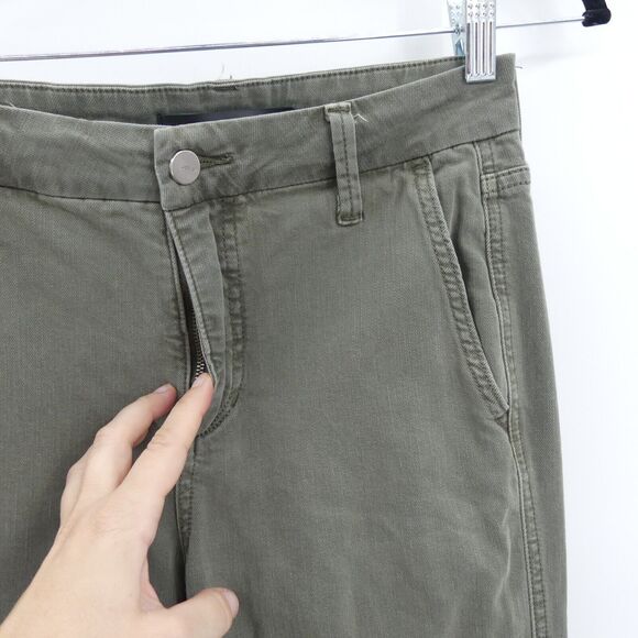 Joe's Jeans The Slim Kick Ankle Trousers Size 25 Deep Celadon Green Crop Stretch - Picture 3 of 8